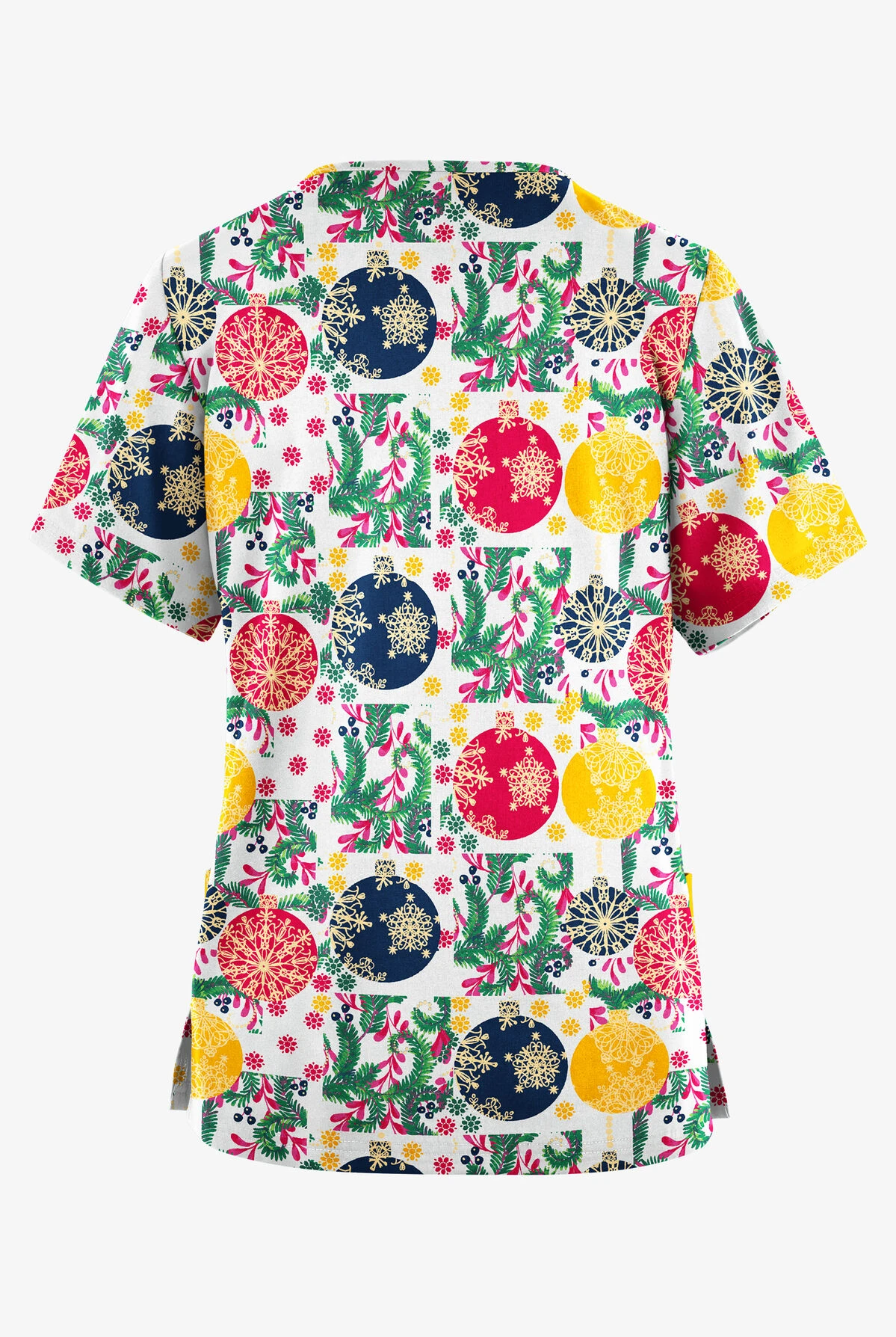 Butter-Soft Originals Baubles And Berries Women's 2-Pocket Classic Fit V-Neck Printed Scrub Top 4 Butter-Soft Originals Baubles And Berries Women's 2-Pocket Classic Fit V-Neck Printed Scrub Top - Image 2