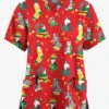 Butter-Soft Originals Playful Christmas Red Women's 2-Pocket Classic Fit V-Neck Printed Scrub Top 2 Butter-Soft Originals Playful Christmas Red Women's 2-Pocket Classic Fit V-Neck Printed Scrub Top -Fashion Clothing H1162PCRR 092823 1