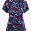 Butter-Soft Originals Stars & Stripes Navy Women's 7-Pocket Curved V-Neck Printed Scrub Top 2 Butter-Soft Originals Stars & Stripes Navy Women's 7-Pocket Curved V-Neck Printed Scrub Top -Fashion Clothing H1638STNV 100423 1