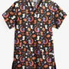 UA Halloween Kitties Black Printed Women's 3-Pocket V-Neck Scrub Top 1 UA Halloween Kitties Black Printed Women's 3-Pocket V-Neck Scrub Top -Fashion Clothing H61HKB 1