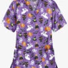Butter-Soft Halloween Spell Purple Glow Women's 2-Pocket Relaxed Fit V-Neck Print Scrub Top 2 Butter-Soft Halloween Spell Purple Glow Women's 2-Pocket Relaxed Fit V-Neck Print Scrub Top -Fashion Clothing H62HSPG 1