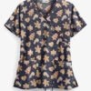 UA Gingerbread Cookies Granite Women's 2-Pocket Mock Wrap Print Scrub Top -Fashion Clothing H668GCG 1