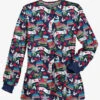 Butter-Soft Christmas Skate Navy Women's 3-Pocket Snap Front Printed Jacket 2 Butter-Soft Christmas Skate Navy Women's 3-Pocket Snap Front Printed Jacket -Fashion Clothing H834CHV 1