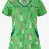 Butter-Soft Joy Forest Gecko Green Women's 4-Pocket Princess Seam Print Scrub Top 1 Butter-Soft Joy Forest Gecko Green Women's 4-Pocket Princess Seam Print Scrub Top -Fashion Clothing H864JFG 1