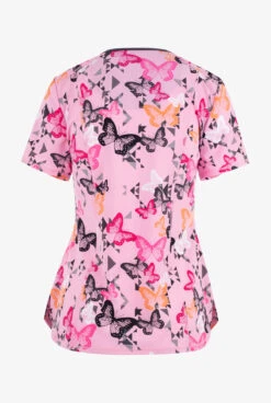 Cherokee Infinity Geo Flutter Butterfly Women's 2-Pocket STRETCH V-Neck Print Scrub Top 5 Cherokee Infinity Geo Flutter Butterfly Women's 2-Pocket STRETCH V-Neck Print Scrub Top -Fashion Clothing IN634GOFT 100423 2