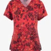Koi Next Gen Crimson Animal Women's 2-Pocket STRETCH V-Neck Print Scrub Top -Fashion Clothing K1029CRA 100423 1