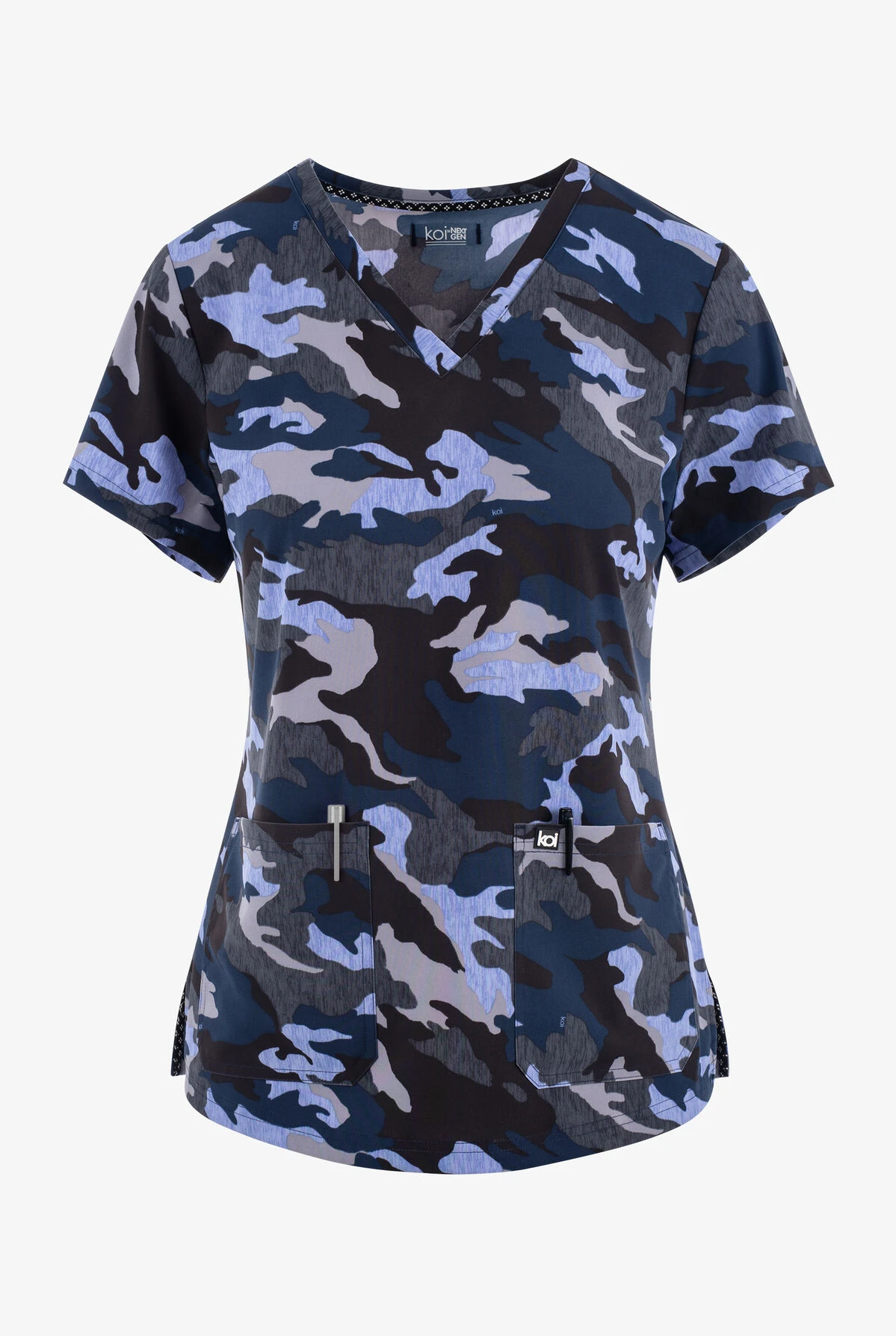 Koi Next Gen Heathered Camo Women's 2-Pocket STRETCH V-Neck Print Scrub Top 3 Koi Next Gen Heathered Camo Women's 2-Pocket STRETCH V-Neck Print Scrub Top