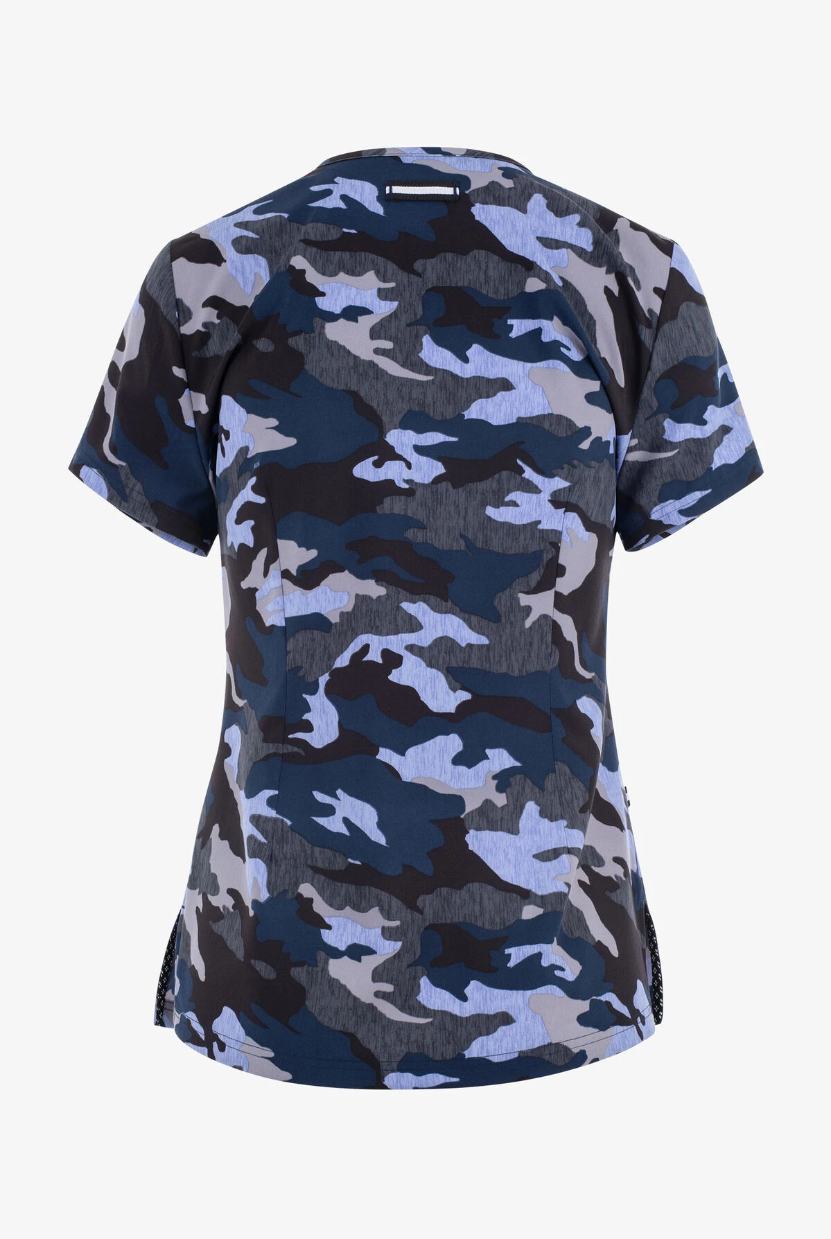 Koi Next Gen Heathered Camo Women's 2-Pocket STRETCH V-Neck Print Scrub Top 4 Koi Next Gen Heathered Camo Women's 2-Pocket STRETCH V-Neck Print Scrub Top - Image 2