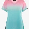 UA Exclusive Koi Basics HeatherPink/Sage/Mint Ombre Women's 2-Pocket STRETCH V-Neck Print Scrub Top 1 UA Exclusive Koi Basics HeatherPink/Sage/Mint Ombre Women's 2-Pocket STRETCH V-Neck Print Scrub Top -Fashion Clothing K1031SSM 100423 1