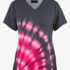 Koi Basics Tie Dye Burst Flamingo Women's 2-Pocket STRETCH V-Neck Print Scrub Top 1 Koi Basics Tie Dye Burst Flamingo Women's 2-Pocket STRETCH V-Neck Print Scrub Top -Fashion Clothing K1031TDBL 100423 1