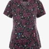 Koi Lite Starry Butterflies Women's 2-Pocket STRETCH V-Neck Print Scrub Top -Fashion Clothing K1082SBF 100423 1