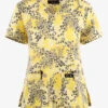 Koi Basics Pool Side Leopard Sunshine Women's 2-Pocket STRETCH V-Neck Print Scrub Top -Fashion Clothing K384PSS 1