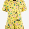 Koi Basics Sunny Snails Women's 2-Pocket STRETCH V-Neck Print Scrub Top 2 Koi Basics Sunny Snails Women's 2-Pocket STRETCH V-Neck Print Scrub Top -Fashion Clothing K384SSN 1