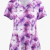 Maevn Mystic Tie Dye Women's 3-Pocket STRETCH V-Neck Print Scrub Top -Fashion Clothing MA9810MYS 092023 1
