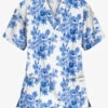 UA Best Buy Brocade Floral White Printed Women's 3-Pocket V-Neck Scrub Top 1 UA Best Buy Brocade Floral White Printed Women's 3-Pocket V-Neck Scrub Top -Fashion Clothing PC61BFL 1