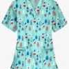 Best Buy Ice Cream Celebration Blue Women's 3-Pocket V-Neck Print Scrub Top 1 Best Buy Ice Cream Celebration Blue Women's 3-Pocket V-Neck Print Scrub Top -Fashion Clothing PC61BIC 1