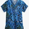 UA Ikat Paradise Black Printed Women's 3-Pocket V-Neck Scrub Top 2 UA Ikat Paradise Black Printed Women's 3-Pocket V-Neck Scrub Top -Fashion Clothing PC61BKI 1