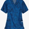 UA Best Buy Enchanting Paisley Navy Women's 3-Pocket V-Neck Print Scrub Top 1 UA Best Buy Enchanting Paisley Navy Women's 3-Pocket V-Neck Print Scrub Top -Fashion Clothing PC61ENC 1