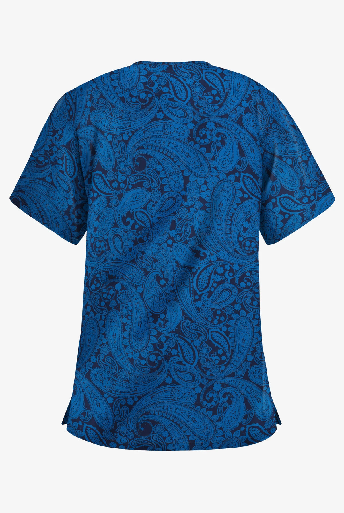 UA Best Buy Enchanting Paisley Navy Women's 3-Pocket V-Neck Print Scrub Top 4 UA Best Buy Enchanting Paisley Navy Women's 3-Pocket V-Neck Print Scrub Top - Image 2