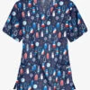 Best Buy Ice Cream Celebration Navy Women's 3-Pocket V-Neck Print Scrub Top 2 Best Buy Ice Cream Celebration Navy Women's 3-Pocket V-Neck Print Scrub Top -Fashion Clothing PC61NIC 1