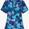 Butter-Soft Puzzle Cats Navy Women's 3-Pocket V-Neck Print Scrub Top 2 Butter-Soft Puzzle Cats Navy Women's 3-Pocket V-Neck Print Scrub Top -Fashion Clothing PC61PZN 1
