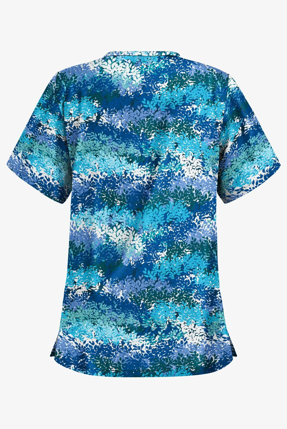 Butter-Soft Autumn Time Royal Women's 2-Pocket V-Neck Print Scrub Top 4 Butter-Soft Autumn Time Royal Women's 2-Pocket V-Neck Print Scrub Top - Image 2