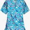 UA Butter-Soft Unicorn Adventure Turquoise Women's 2-Pocket V-Neck Print Scrub Top 2 UA Butter-Soft Unicorn Adventure Turquoise Women's 2-Pocket V-Neck Print Scrub Top -Fashion Clothing PC62UAT 1