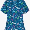 Butter-Soft Walk In The Park Royal Women's 2-Pocket V-Neck Print Scrub Top 1 Butter-Soft Walk In The Park Royal Women's 2-Pocket V-Neck Print Scrub Top -Fashion Clothing PC62WPRL 1