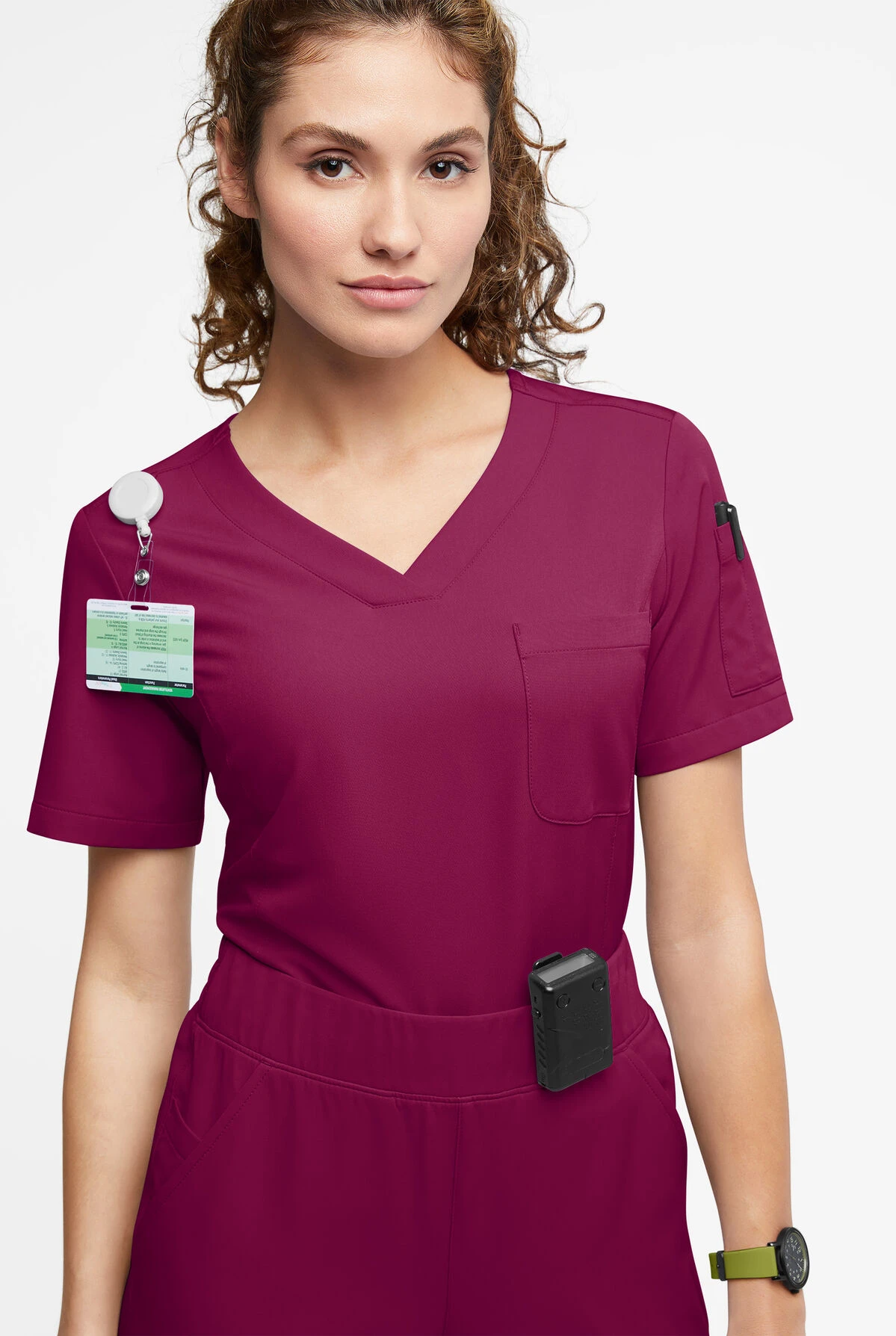 ReSurge Diamond Women's 3-Pocket V-Neck Tuck In / Wear Out Scrub Top 5 ReSurge Diamond Women's 3-Pocket V-Neck Tuck In / Wear Out Scrub Top - Image 3