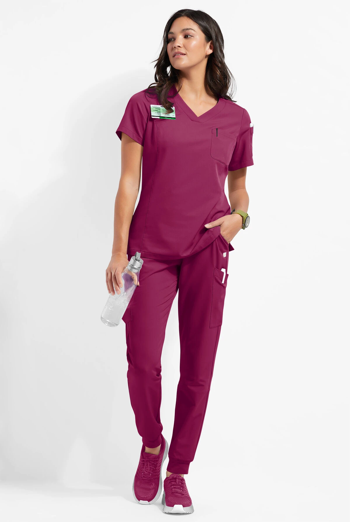 ReSurge Diamond Women's 3-Pocket V-Neck Tuck In / Wear Out Scrub Top 6 ReSurge Diamond Women's 3-Pocket V-Neck Tuck In / Wear Out Scrub Top - Image 4