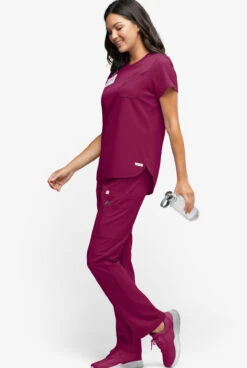 ReSurge Topaz Women's 11-Pocket Drawstring Scrub Pants -Fashion Clothing RE5514 092023 WINE 4