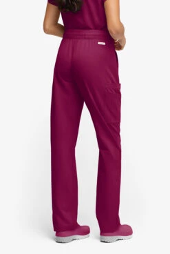 ReSurge Topaz Women's 11-Pocket Drawstring Scrub Pants -Fashion Clothing RE5514 092023 WINE 5
