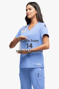 ReSurge Ruby Women's 5-Pocket Curved V-Neck Top -Fashion Clothing RE5517 092023 CEIL 5