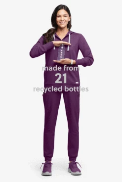 ReSurge Jasper Women's 4-Pocket Long Sleeve Pullover Hoodie -Fashion Clothing RE5627 092023 EGGPL 5