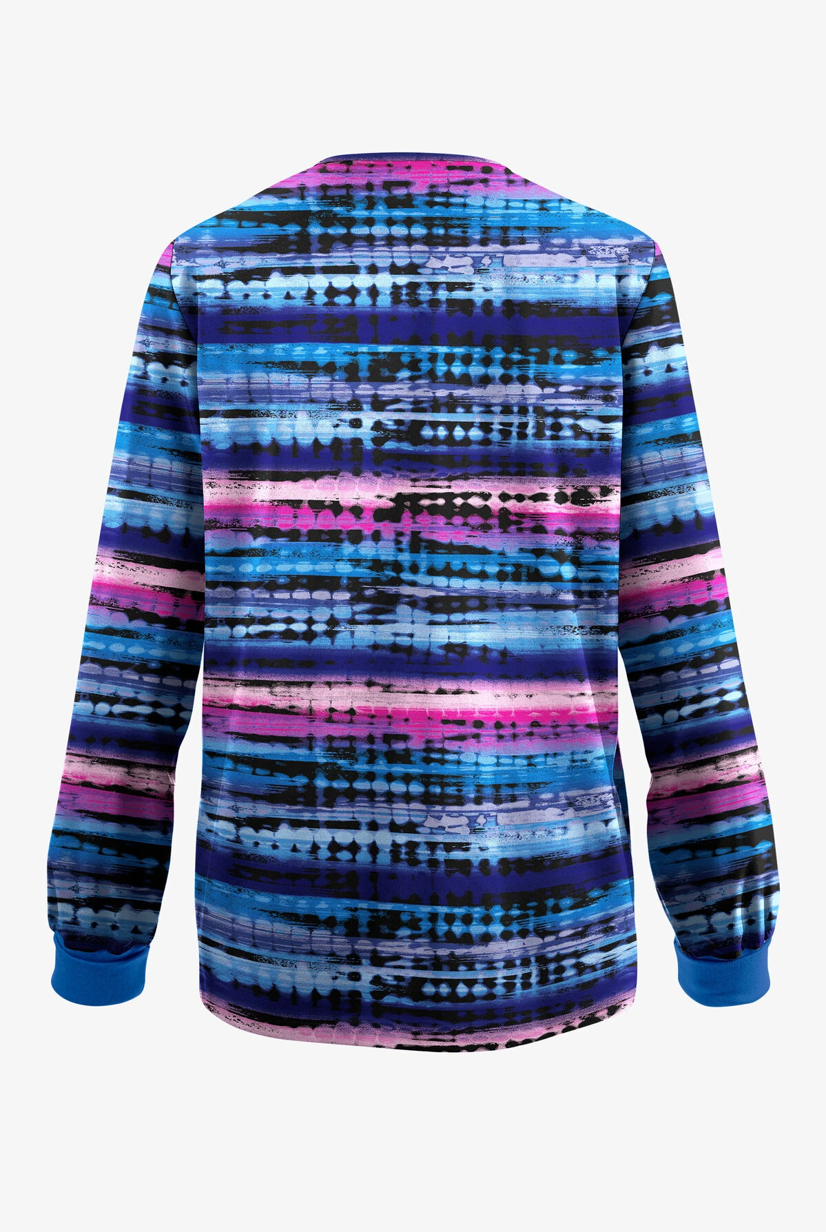 Butter-Soft Originals Rio Stripe Women's 3-Pocket Warm-Up Printed Scrub Jacket 4 Butter-Soft Originals Rio Stripe Women's 3-Pocket Warm-Up Printed Scrub Jacket - Image 2