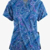 Butter-Soft Elegant Paisley Royal Women’s 4-Pocket V Notch-Neck Printed Scrub Top 2 Butter-Soft Elegant Paisley Royal Women’s 4-Pocket V Notch-Neck Printed Scrub Top -Fashion Clothing TS1531EPRL 1