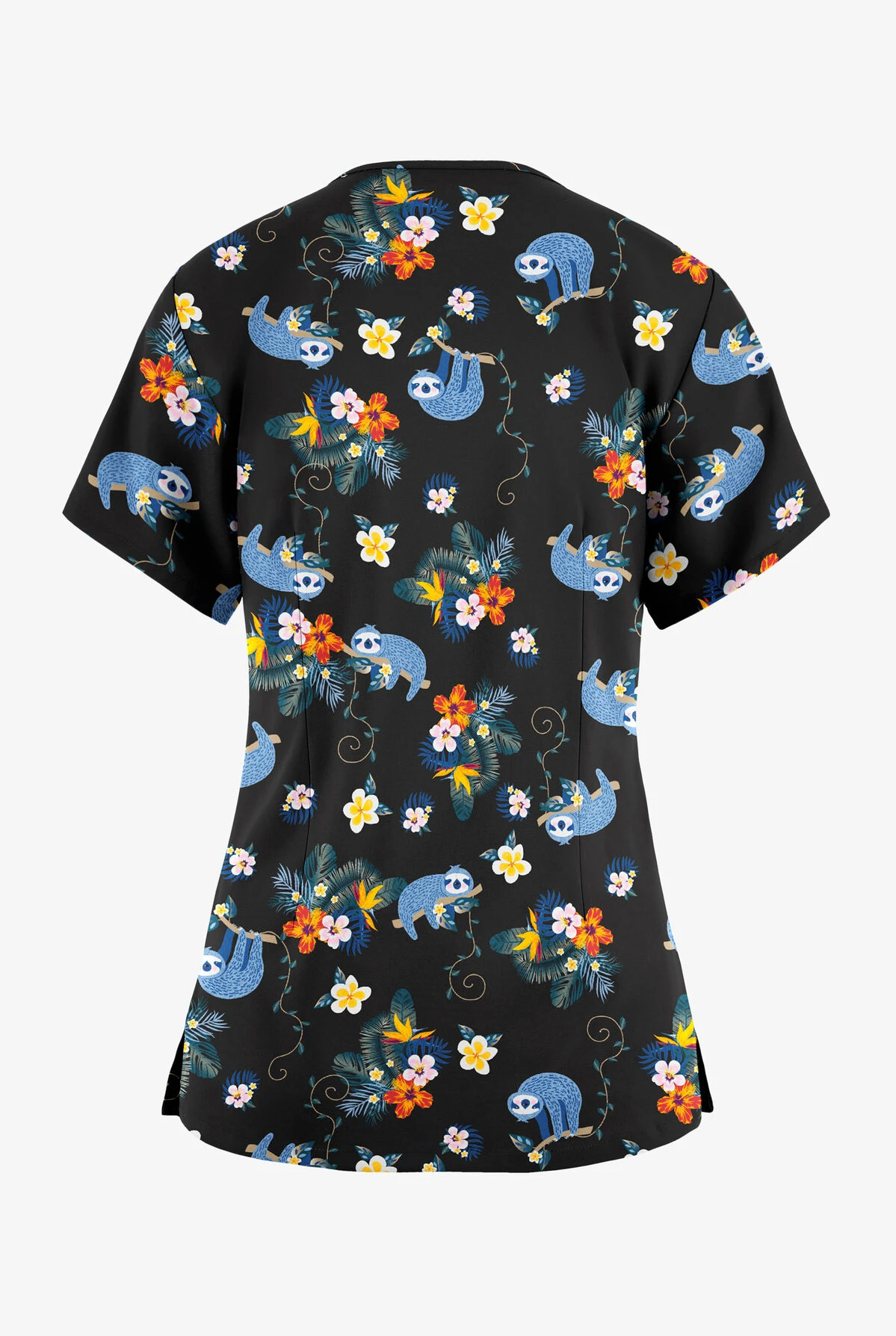 Butter-Soft Originals Nap Time Women's 3-Pocket Criss Cross Printed Scrub Top 4 Butter-Soft Originals Nap Time Women's 3-Pocket Criss Cross Printed Scrub Top - Image 2