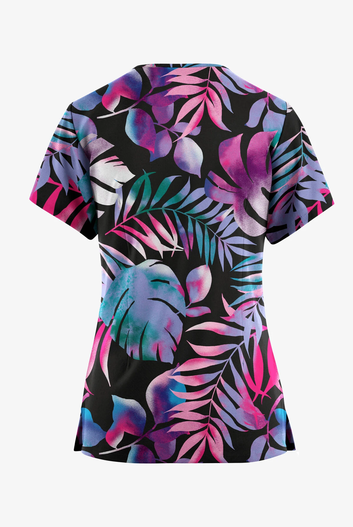 Butter-Soft Originals Aloha Breeze Women's 7-Pocket Curved V-Neck Printed Scrub Top 4 Butter-Soft Originals Aloha Breeze Women's 7-Pocket Curved V-Neck Printed Scrub Top - Image 2