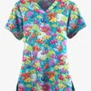 Butter-Soft Originals Dazzling Reef Turquoise Women's 4-Pocket Rounded V-Neck Printed Scrub Top 1 Butter-Soft Originals Dazzling Reef Turquoise Women's 4-Pocket Rounded V-Neck Printed Scrub Top -Fashion Clothing TS2697DRT 100523 1