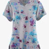 Butter-Soft Originals Floral Splash Silver Women's 4-Pocket Rounded V-Neck Printed Scrub Top 1 Butter-Soft Originals Floral Splash Silver Women's 4-Pocket Rounded V-Neck Printed Scrub Top -Fashion Clothing TS2697FHV 100523 1