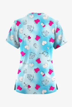 Butter-Soft Originals Healing Hearts Morning Dew Women's 4-Pocket Rounded V-Neck Printed Scrub Top 5 Butter-Soft Originals Healing Hearts Morning Dew Women's 4-Pocket Rounded V-Neck Printed Scrub Top -Fashion Clothing TS2697HHMD 092023 2