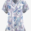 Butter-Soft Originals Kashmir Paisley White Printed Women's 4-Pocket Rounded V-Neck Scrub Top 2 Butter-Soft Originals Kashmir Paisley White Printed Women's 4-Pocket Rounded V-Neck Scrub Top -Fashion Clothing TS2697KPWT 1