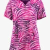 Easy STRETCH By Butter-Softâ„¢ Exotic Zebra Flirt Women's 4-Pocket Zip Curved Neck Printed Scrub Top 1 Easy STRETCH By Butter-Softâ„¢ Exotic Zebra Flirt Women's 4-Pocket Zip Curved Neck Printed Scrub Top -Fashion Clothing TS4236EZFL 100323 1