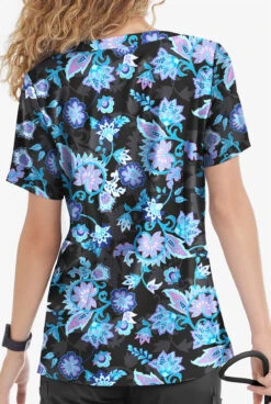 UA Butter-Soft STRETCH Jacobean Spring Women’s 4-Pocket Notch-Neck Printed Scrub Top 7 UA Butter-Soft STRETCH Jacobean Spring Women’s 4-Pocket Notch-Neck Printed Scrub Top -Fashion Clothing TS4244JSBL 3