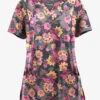 UA Butter-Soft STRETCH Jacobean Spring Pewter Women’s 4-Pocket Notch-Neck Printed Scrub Top 1 UA Butter-Soft STRETCH Jacobean Spring Pewter Women’s 4-Pocket Notch-Neck Printed Scrub Top -Fashion Clothing TS4244JSPW 1