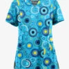 Butter-Soft STRETCH Odessa Floral Turquoise Women's 4-Pocket Notch Neck Print Scrub Top 2 Butter-Soft STRETCH Odessa Floral Turquoise Women's 4-Pocket Notch Neck Print Scrub Top -Fashion Clothing TS4244OFTQ 1
