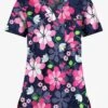 UA Butter-Soft STRETCH Fantasy Flora Navy Women's 1-Pocket V-Neck Tuck-In Printed Scrub Top -Fashion Clothing TS452FFNY 100323 1