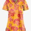 UA Butter-Soft STRETCH Garden Lilies Pineapple Women's 1-Pocket V-Neck Print Scrub Top 2 UA Butter-Soft STRETCH Garden Lilies Pineapple Women's 1-Pocket V-Neck Print Scrub Top -Fashion Clothing TS452GLI 1