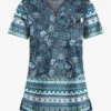 UA Butter-Soft STRETCH Jacobean Border Pewter Women's 1-Pocket V-Neck Tuck-In Print Scrub Top 1 UA Butter-Soft STRETCH Jacobean Border Pewter Women's 1-Pocket V-Neck Tuck-In Print Scrub Top -Fashion Clothing TS452JBPW 1