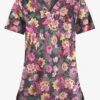 UA Butter-Soft STRETCH Jacobean Spring Pewter Women's 1-Pocket V-Neck Tuck-In Printed Scrub Top 2 UA Butter-Soft STRETCH Jacobean Spring Pewter Women's 1-Pocket V-Neck Tuck-In Printed Scrub Top -Fashion Clothing TS452JSPW 1